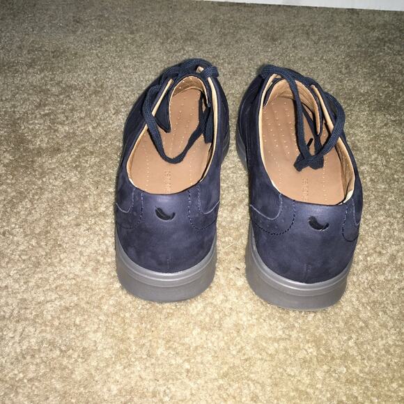 Clarks Atrisan Unstructured Blue Suede Oxford Lace Up Shoes Woman’s 8 - Picture 7 of 11